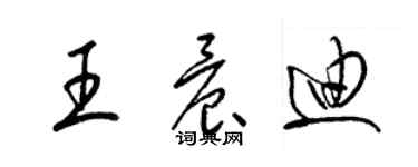 梁錦英王晨迪草書個性簽名怎么寫