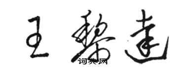 駱恆光王黎達草書個性簽名怎么寫