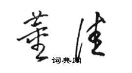 駱恆光董佳草書個性簽名怎么寫