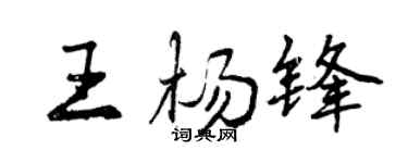 曾慶福王楊鋒行書個性簽名怎么寫