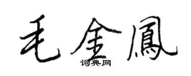 王正良毛金鳳行書個性簽名怎么寫
