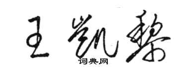 駱恆光王凱黎草書個性簽名怎么寫