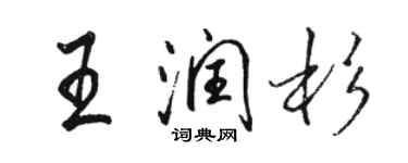 駱恆光王潤杉行書個性簽名怎么寫