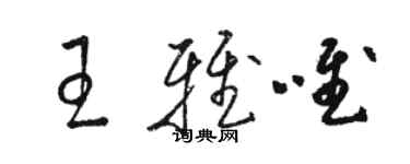 駱恆光王雅唯草書個性簽名怎么寫