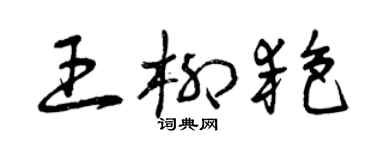 曾慶福王柳艷草書個性簽名怎么寫