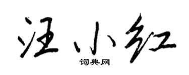 王正良汪小紅行書個性簽名怎么寫