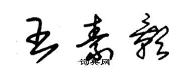 朱錫榮王素影草書個性簽名怎么寫