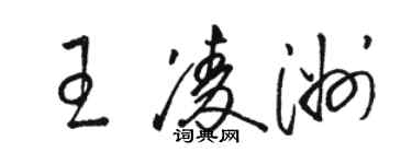 駱恆光王凌洲草書個性簽名怎么寫