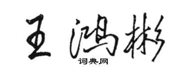 駱恆光王鴻彬行書個性簽名怎么寫