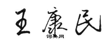 駱恆光王康民行書個性簽名怎么寫