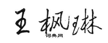 駱恆光王楓琳行書個性簽名怎么寫