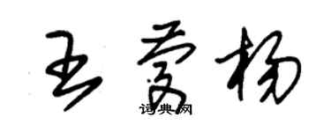 朱錫榮王慶楊草書個性簽名怎么寫
