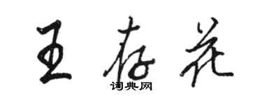 駱恆光王存花行書個性簽名怎么寫