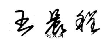 朱錫榮王晨程草書個性簽名怎么寫