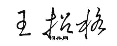 駱恆光王招格草書個性簽名怎么寫