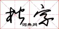 朱錫榮楷字草書怎么寫