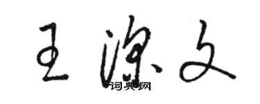 駱恆光王深文草書個性簽名怎么寫