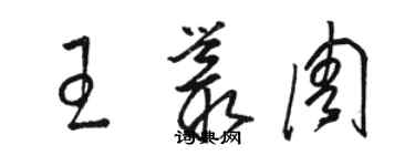 駱恆光王叢周草書個性簽名怎么寫