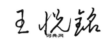 駱恆光王悅銘草書個性簽名怎么寫