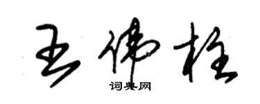 朱錫榮王偉柱草書個性簽名怎么寫