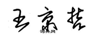 朱錫榮王京哲草書個性簽名怎么寫