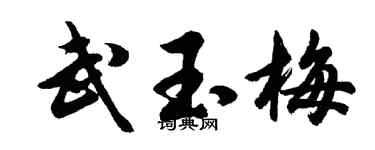 胡問遂武玉梅行書個性簽名怎么寫