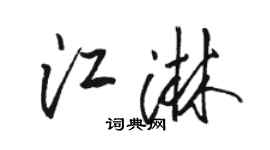 駱恆光江淋行書個性簽名怎么寫