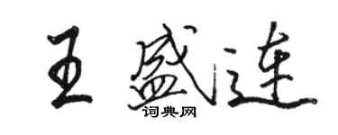 駱恆光王盛連行書個性簽名怎么寫