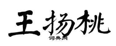 翁闓運王揚桃楷書個性簽名怎么寫