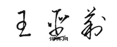 駱恆光王聖莉草書個性簽名怎么寫