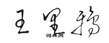 駱恆光王里鴉草書個性簽名怎么寫