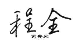 駱恆光程全行書個性簽名怎么寫