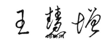 駱恆光王慧增草書個性簽名怎么寫