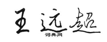 駱恆光王遠超行書個性簽名怎么寫