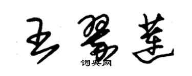 朱錫榮王翠蓮草書個性簽名怎么寫