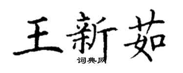 丁謙王新茹楷書個性簽名怎么寫
