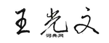 駱恆光王光文行書個性簽名怎么寫