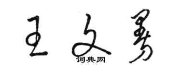 駱恆光王文曼草書個性簽名怎么寫