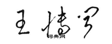 駱恆光王博聞草書個性簽名怎么寫