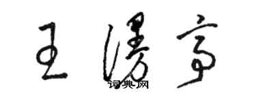 駱恆光王漫亭草書個性簽名怎么寫