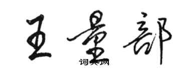 駱恆光王量部行書個性簽名怎么寫