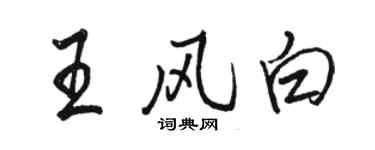 駱恆光王風白行書個性簽名怎么寫