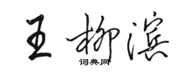 駱恆光王柳濱行書個性簽名怎么寫