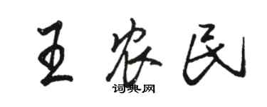 駱恆光王農民行書個性簽名怎么寫