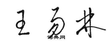 駱恆光王易林草書個性簽名怎么寫