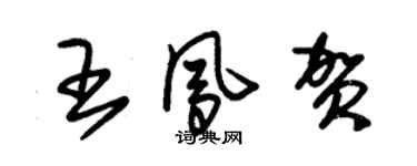 朱錫榮王鳳賀草書個性簽名怎么寫