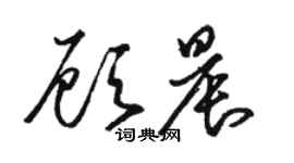 駱恆光顧晨草書個性簽名怎么寫