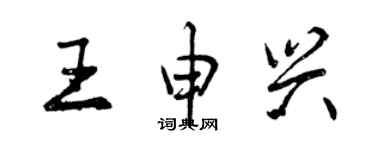 曾慶福王申興行書個性簽名怎么寫