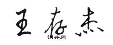 駱恆光王存傑行書個性簽名怎么寫