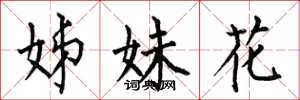 何伯昌姊妹花楷書怎么寫